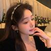 Velvet Hair Hoop With Shiny Rhinestone For Women Luxury Style Headband For Autumn & Winter, Suitable For Face Washing, Hair