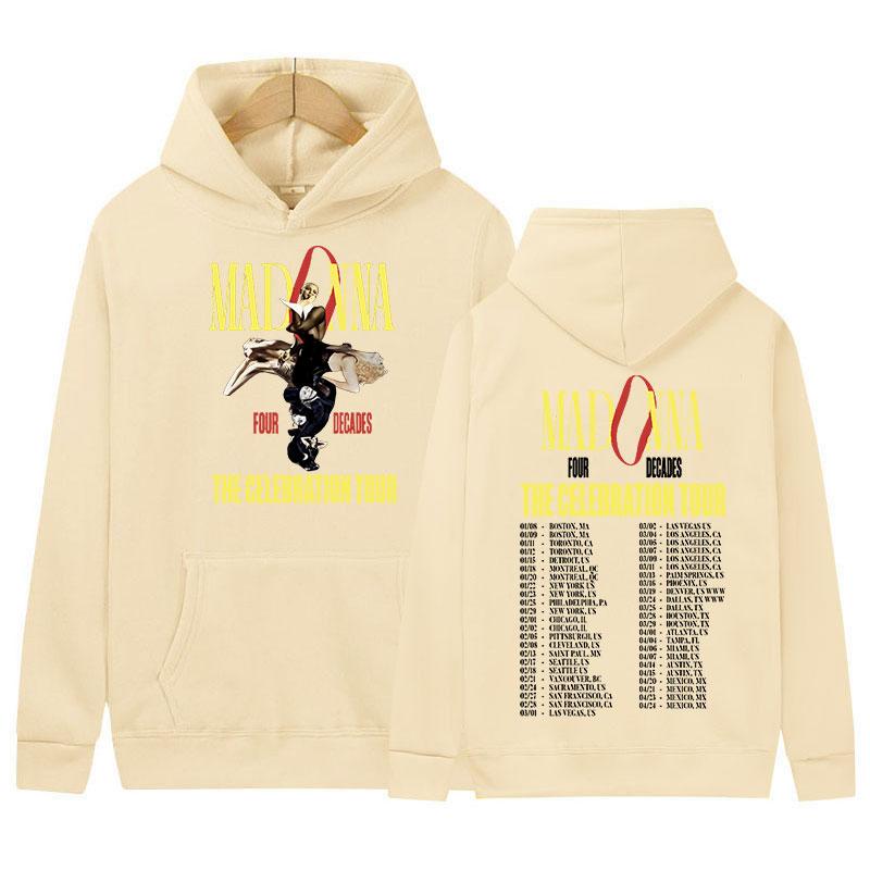 

Singer Madonna The Celebration Tour 2024 New Hoodie Men Women Hip Hop Retro Pullover Sweatshirt Fashion Clothing Oversized Hoody 2XL