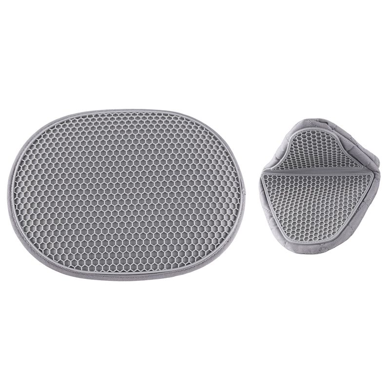 

Good-Insulated Cotton Gloves, Silicone Hand Clip Set, Microwave Oven Gloves, Kitchen Insulation Pad, Anti Scald Gloves сірий