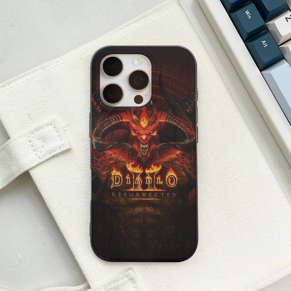 Classic Action D-Diablo Game For IPhone 17 16 15 14 13 12 11 Pro Max Plus Pro Clear Phone Cover Non-Slip Shell