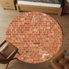 1pc brick wall Round Chair mat Area Rug - Non-Slip, Floor Mat for Office, Bedroom, and Indoor Decor c1125280