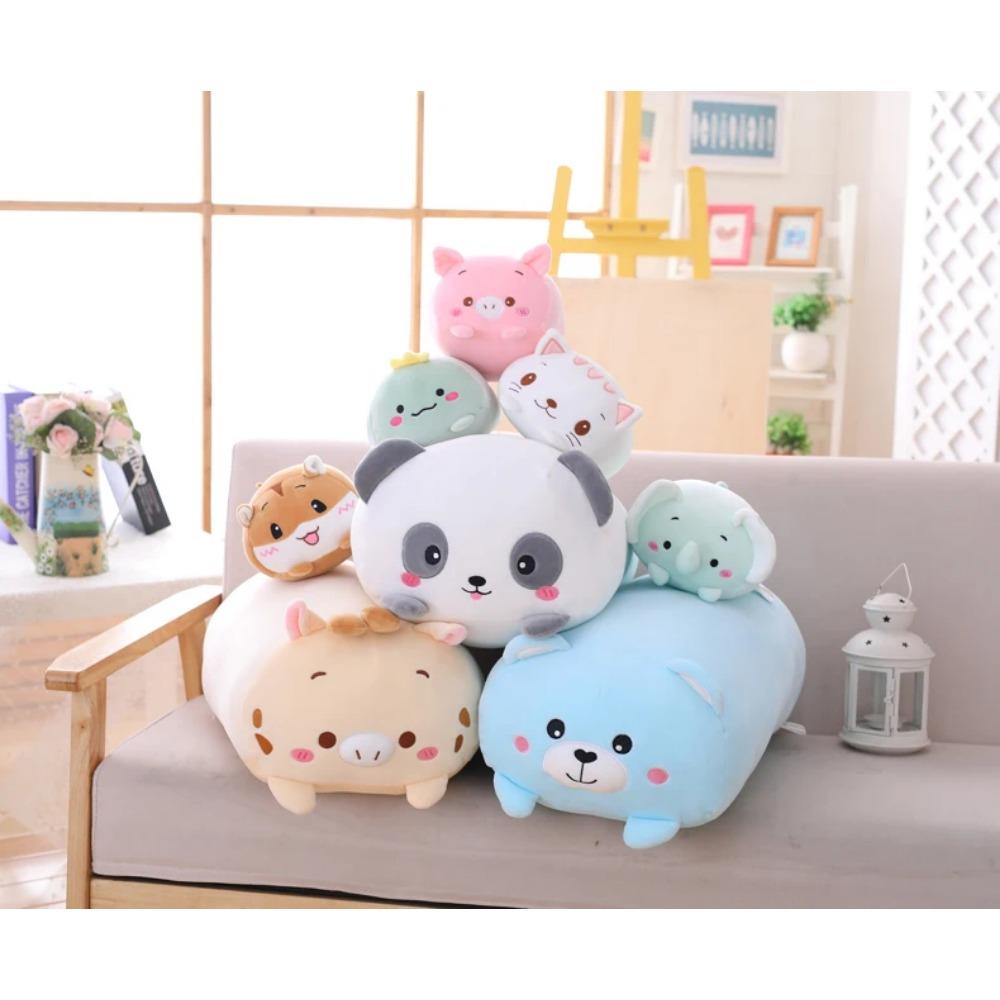 60cm Animal Sweet Dinosaur&Pig&Cat&Bear Kawaii Plush Toy Soft Cartoon Panda Hamster Elephant Deer Stuffed Doll Baby Pillow Gift