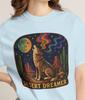 Desert Dreamer Coyote T-shirt | Psychedelic Moon Desert Artwork
