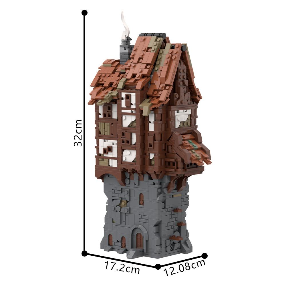 Non-Toxic Moc Medieval Nameless Village Building Block Toy