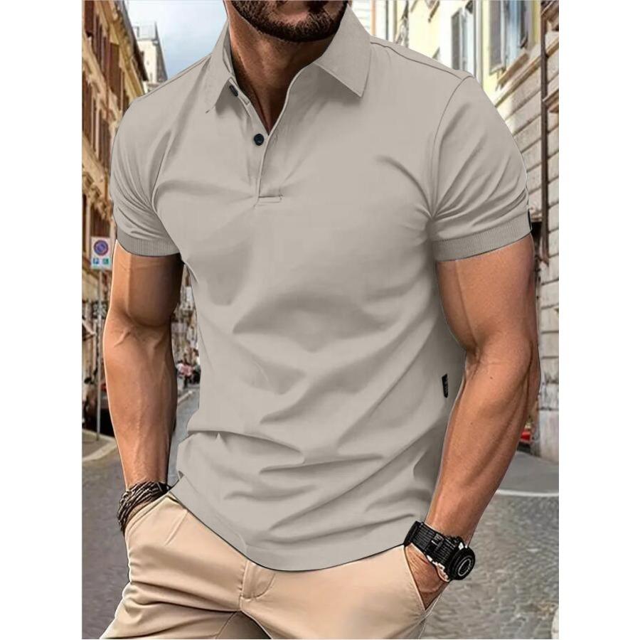 Men's Summer Solid Color Top Popular Fashion Short Sleeves Slim Fit Short Sleeves T-Shirts (men’s)