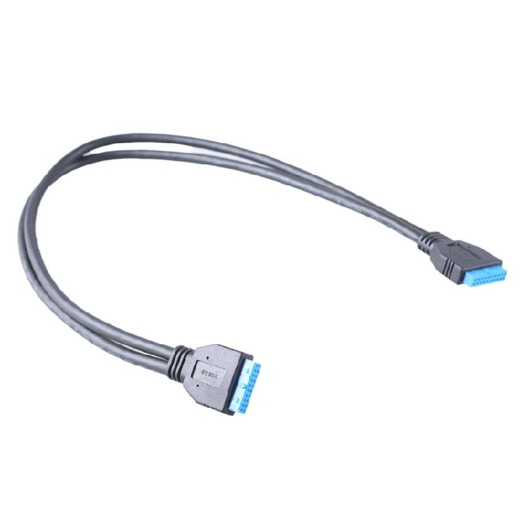 Computer Chassis Motherboards USB3.0 20Pin Male Female Extension Cord 30CM 50CM