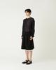 Diaendeukweseucheon Linen Blend Crewneck Knit Top / Black
