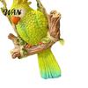 Colorful Bird Statue Resin Parrot Swing Figurine, Outdoor Hanging Animal Sculpture, Tropical Toy Decoration for Patio, Lawn, Garden, Balcony