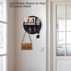 Decorative Wooden Key Hanger With Shelf-Key Holder For Wall Mount-Racks And Organizer Hooks-For Wall And Home Decor Black
