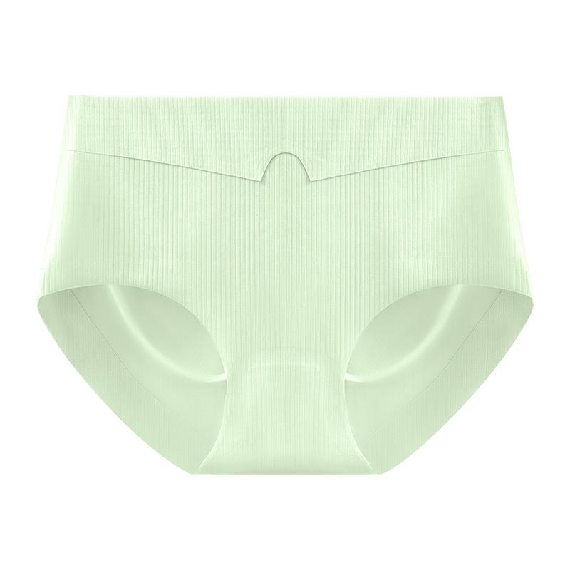 

Бесшовные трусики с высокой талией из ледяного шелка для женщин 2024 - Средне-высокая посадка, Большой размер, Контроль живота, Подтяжка бедер, Летний стиль XL (for 120-140 jin)