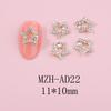 Metal Pentagram Nail Art Jewelry DIY Hollow Three-dimensional Nail Accessories Alloy Star Nail Art Diamond Jewelry 10pcs
