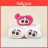 Adorable Shin-chan Plush Keychain Cute Sound-making Toy 8cm Soft Pp Cotton