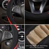 Car Steering wheel cover 3D Embossed No Inner Ring Car Steering Wheel Cover - Breathable Carbon Fiber Auto Parts Accessory