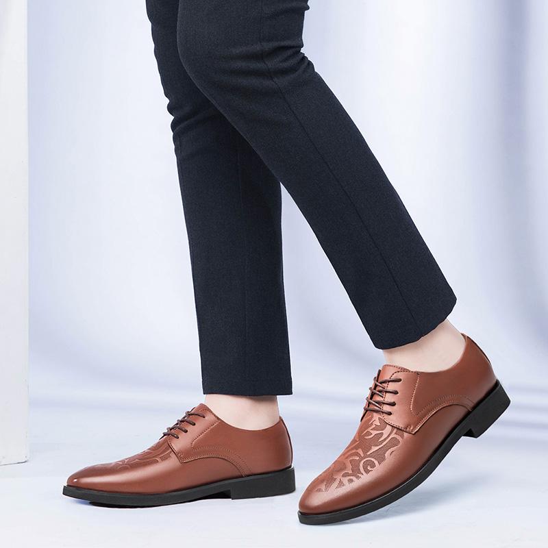 Newest 2022 High Quality Genuine Leather Shoes Men Oxfords Fashion Men'S Casual Shoes Brand Male Comfortable Black Dress Shoes Man