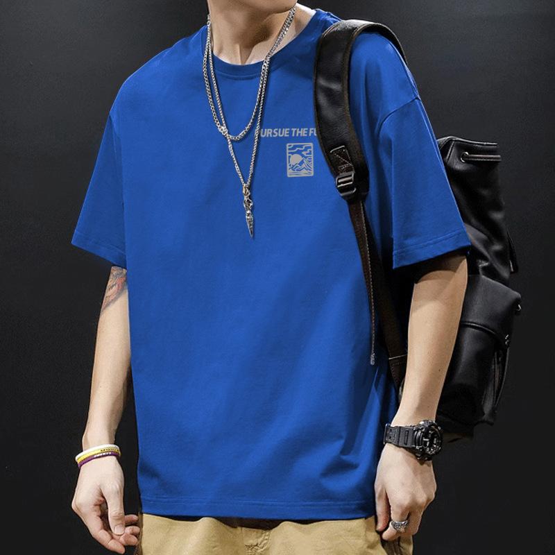 Cotton Short Sleeve T Shirt Fashion All Match Breathable Summer Sport T-shirt Men Top