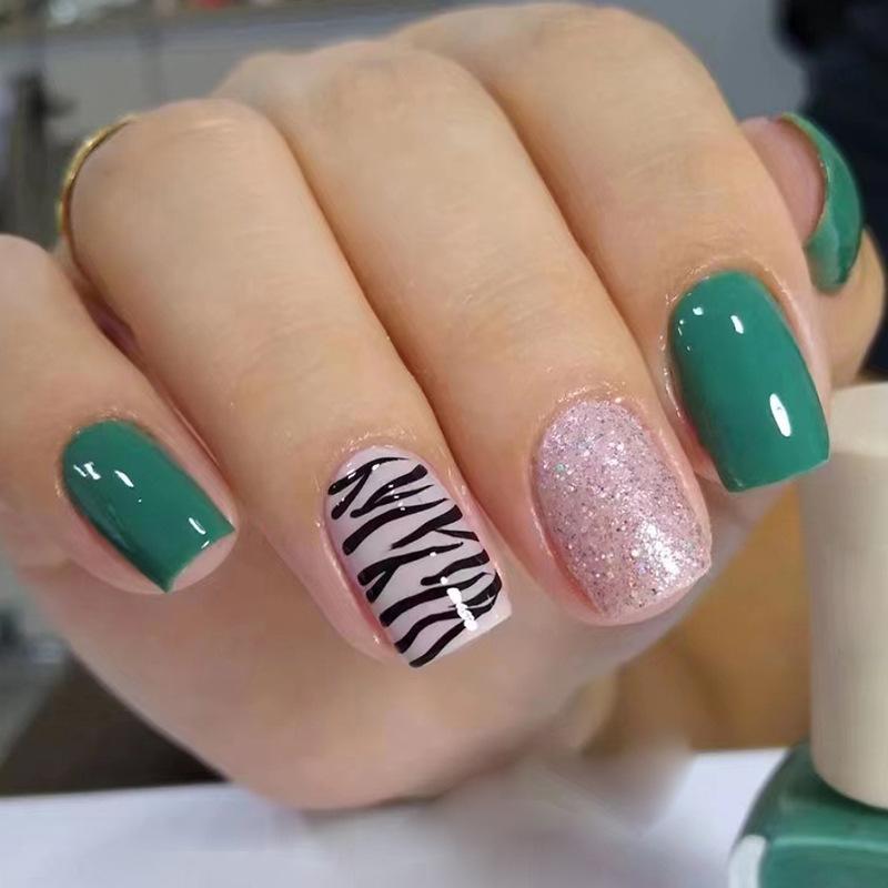24 Stück Mandel Französische Press-On Nägel Abnehmbar Vollabdeckung Ballerina Falsche Nagelspitzen Für Damen Mädchen
