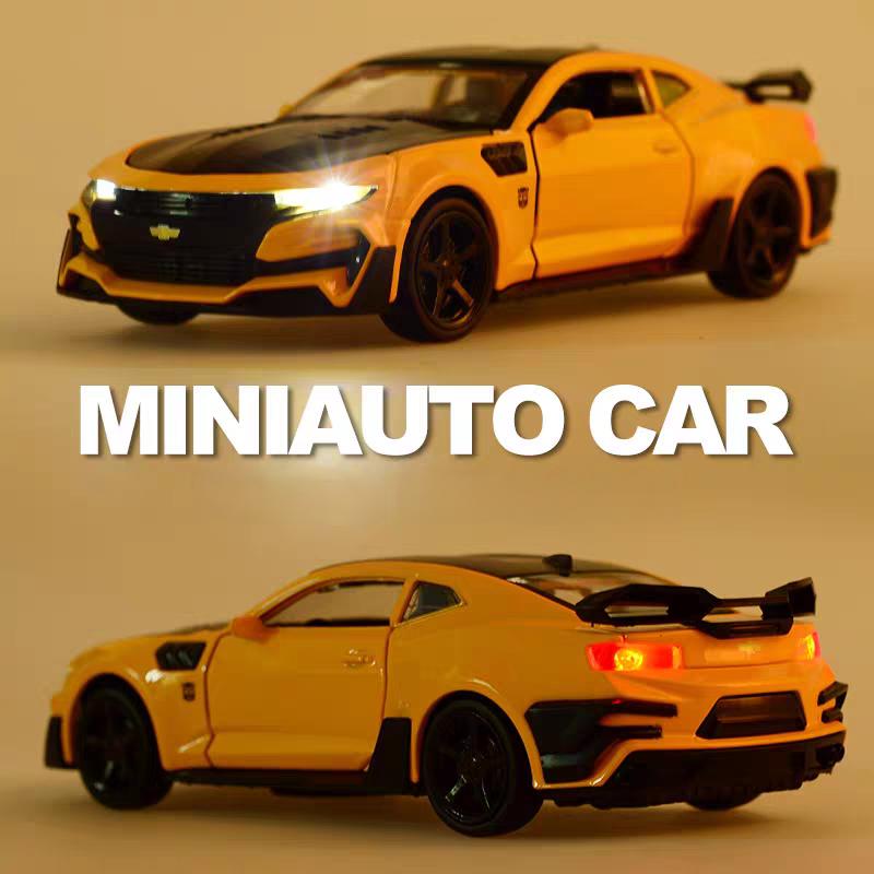 Chevrolet Camaro Supercar Simulation Diecast & Toy Vehicles Sounds & Light Pull Back Car 1:32 Alloy Model Gifts For Children
