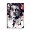 Classic Movie Poster Se7en Metal Sign Wall Plate Retro Decorative Sign Home Bar Club Cafe Cinema Wall Decor Vintage Metal Plaque