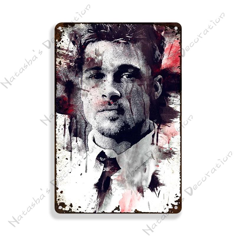 Classic Movie Poster Se7en Metal Sign Wall Plate Retro Decorative Sign Home Bar Club Cafe Cinema Wall Decor Vintage Metal Plaque