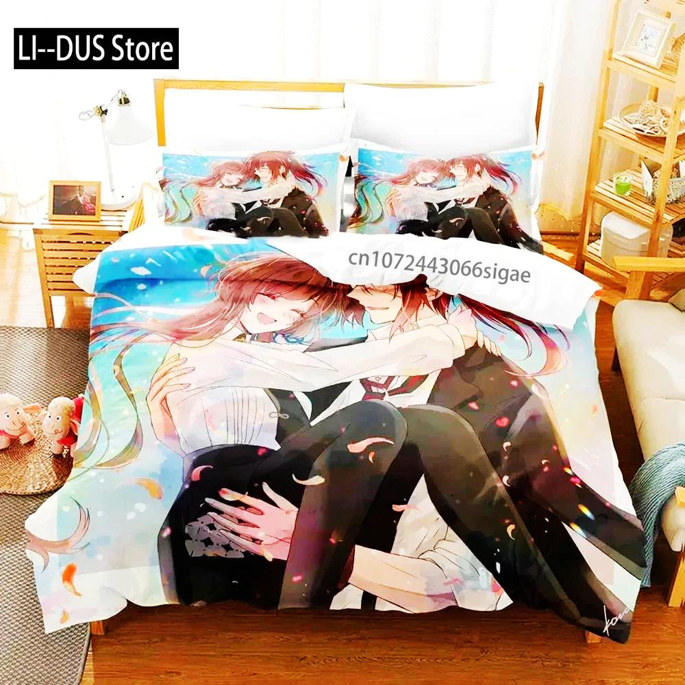 Anime Hoshino Ichika Project SEKAI Bedding Set Duvet Cover Bed Set Quilt Cover Pillowcase Comforter King Queen Size Boys Adult