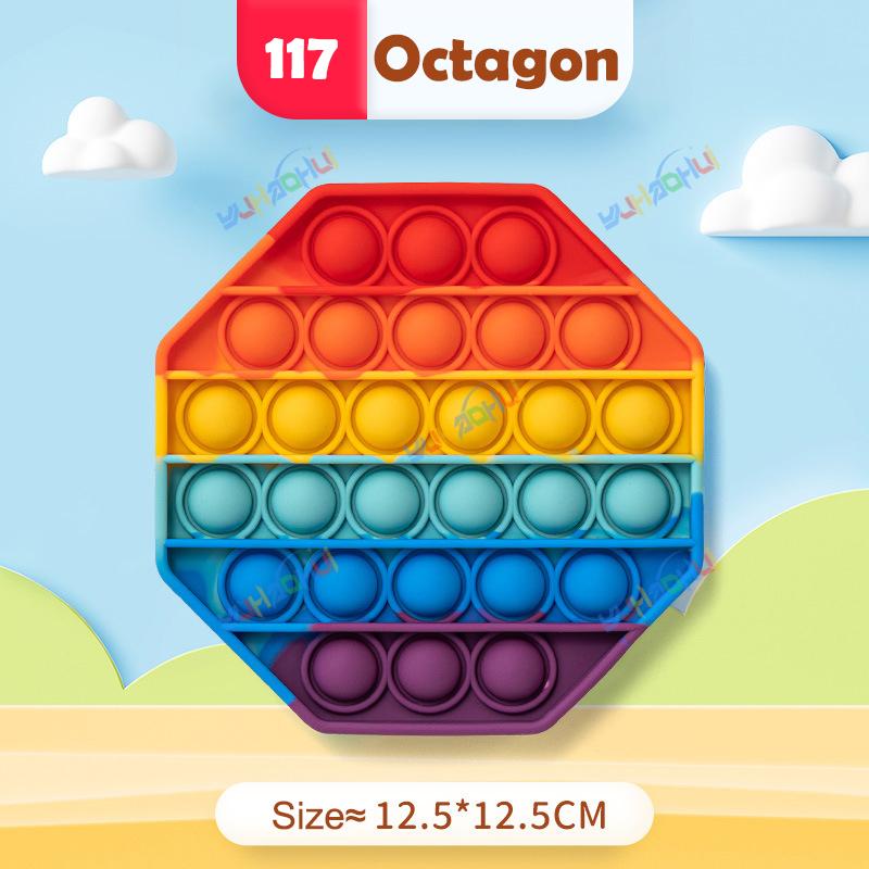 Rainbow Pop Push Bubblle Fidget Anti Stress Relief Toys for Adult Children Special Needs Sensory Toys Interactive Toys for Kids