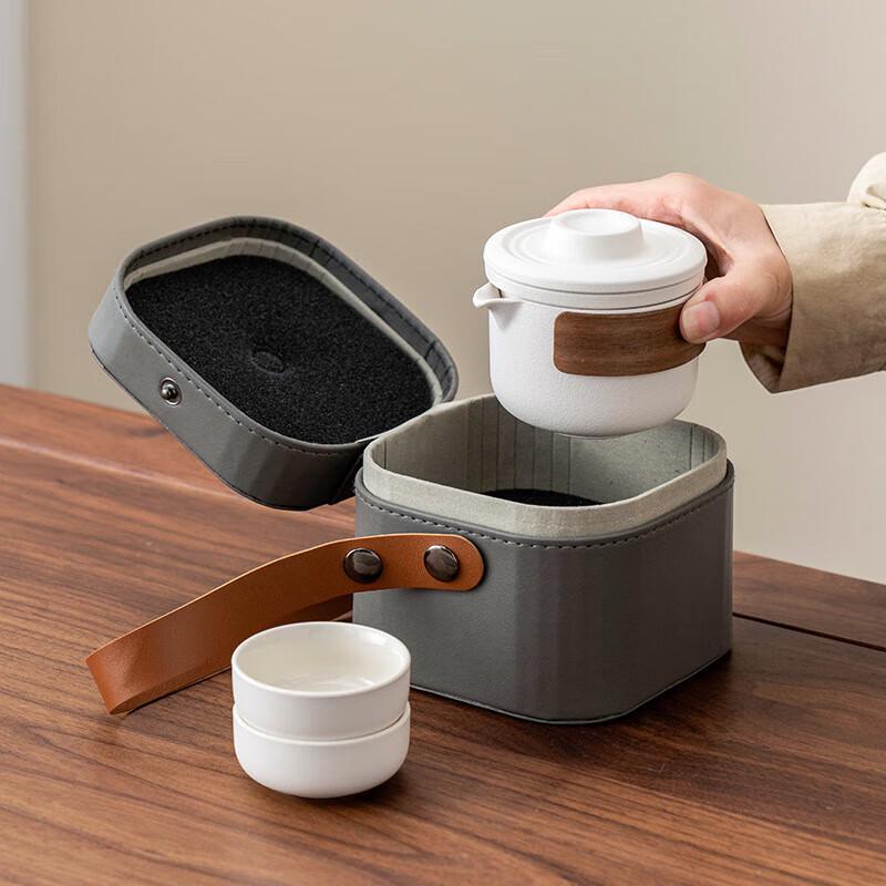 Portable Ceramic Quick Brew Travel Tea Set
