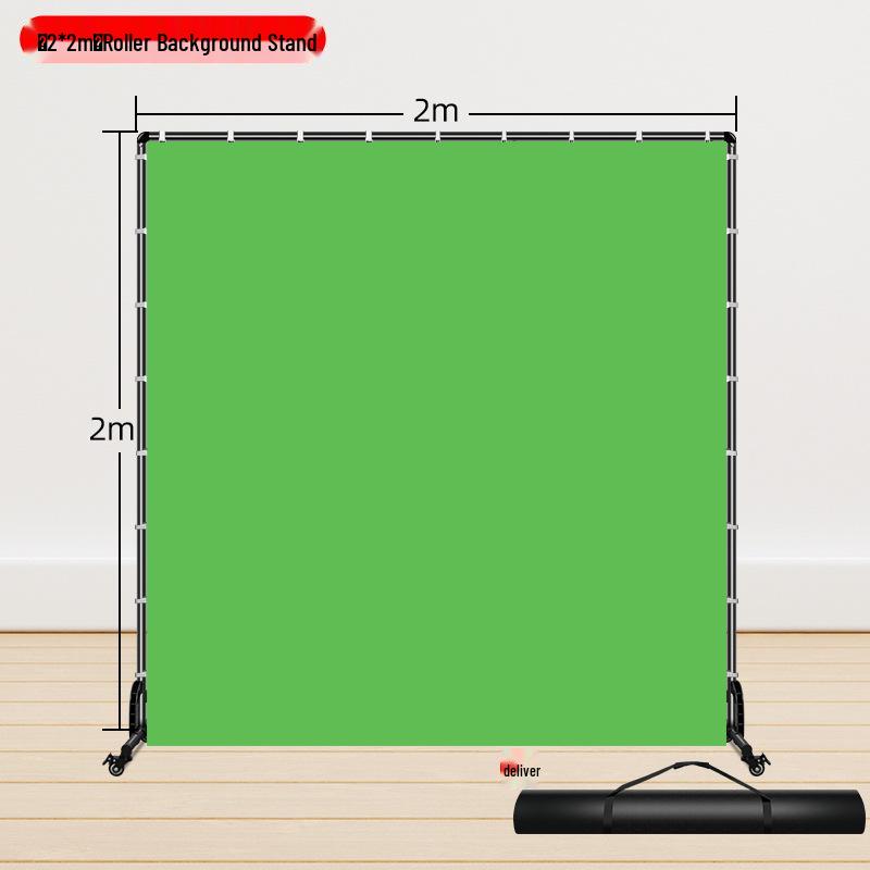 Movable Livestream Stand with Green Screen Roller Background for Keying