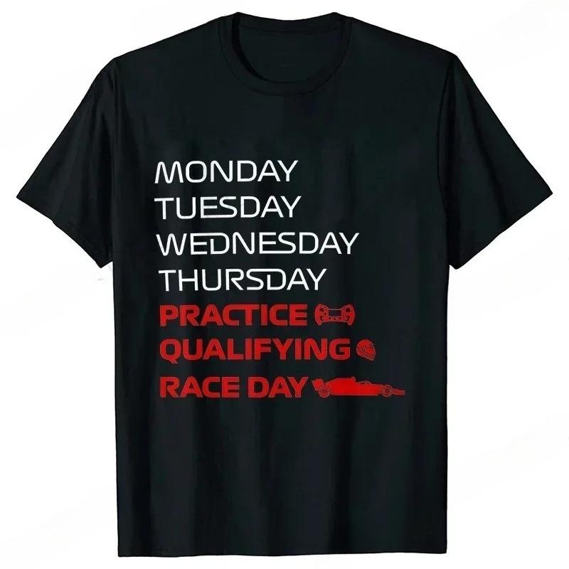 

Race Week TShirt for Men Women Clothing Practice Qualifying Race Day Design Tshirts Casual Men Clothing Racing Fan Gift S