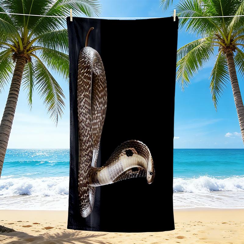 1Pc Snake Art Beach Towel, Quick Dry, Multi-Use for Beach Pool Gym Yoga Home Travel, Christmas, Halloween, Xmas Gift M928415