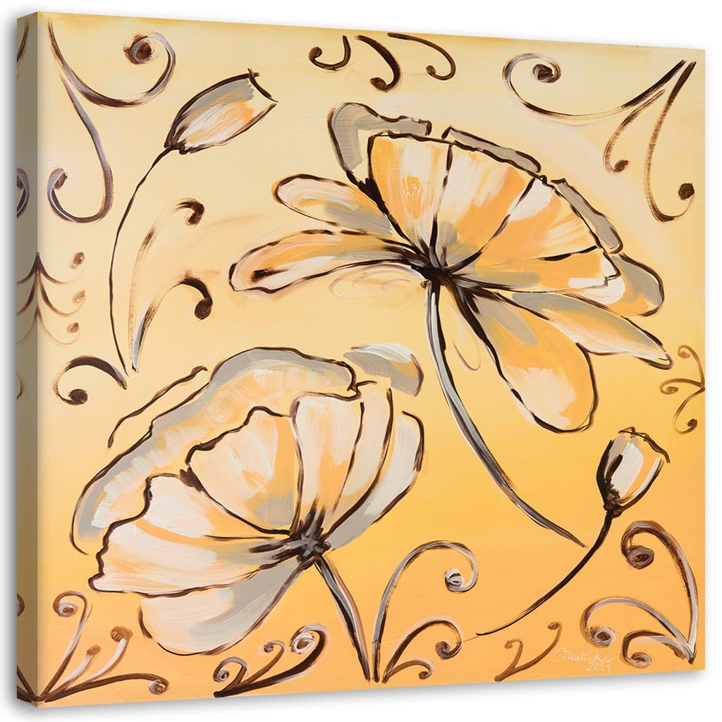 Canvas Print, Yellow Flowers
