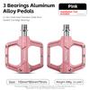 WEST BIKING Bicycle 3 Bearings Pedal Multicolor Lightweight Anti-Slip Flat Pedals Aluminum Alloy Road Bike Pedal BMX MTB Parts
