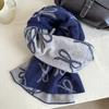 Lightweight Imitation Wool Scarf Korean Style Winter Shawl Trendy Bow Scarf  Gift