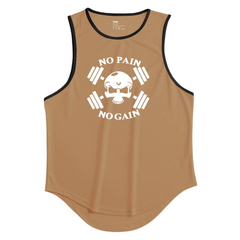 

Мужская рубашка без рукавов, сетчатый материал, быстросохнущая дышащая майка, жилет, мужской тренажерный зал, фитнес, баскетбол, тренировки, пляжная футболка 3XL хаки