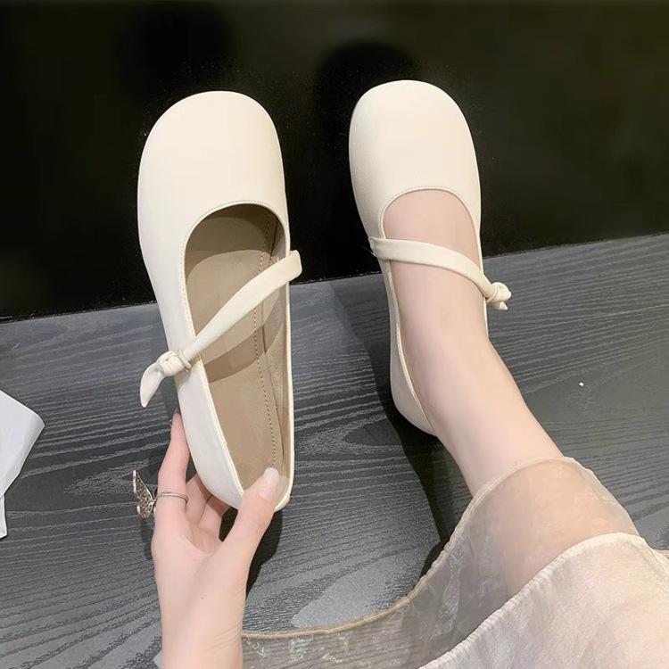 

Soft leather version~ Mary Jane shoes flat bottom with skirt women s shoes new 2025 popular fashion temperament single shoes women s summer 35