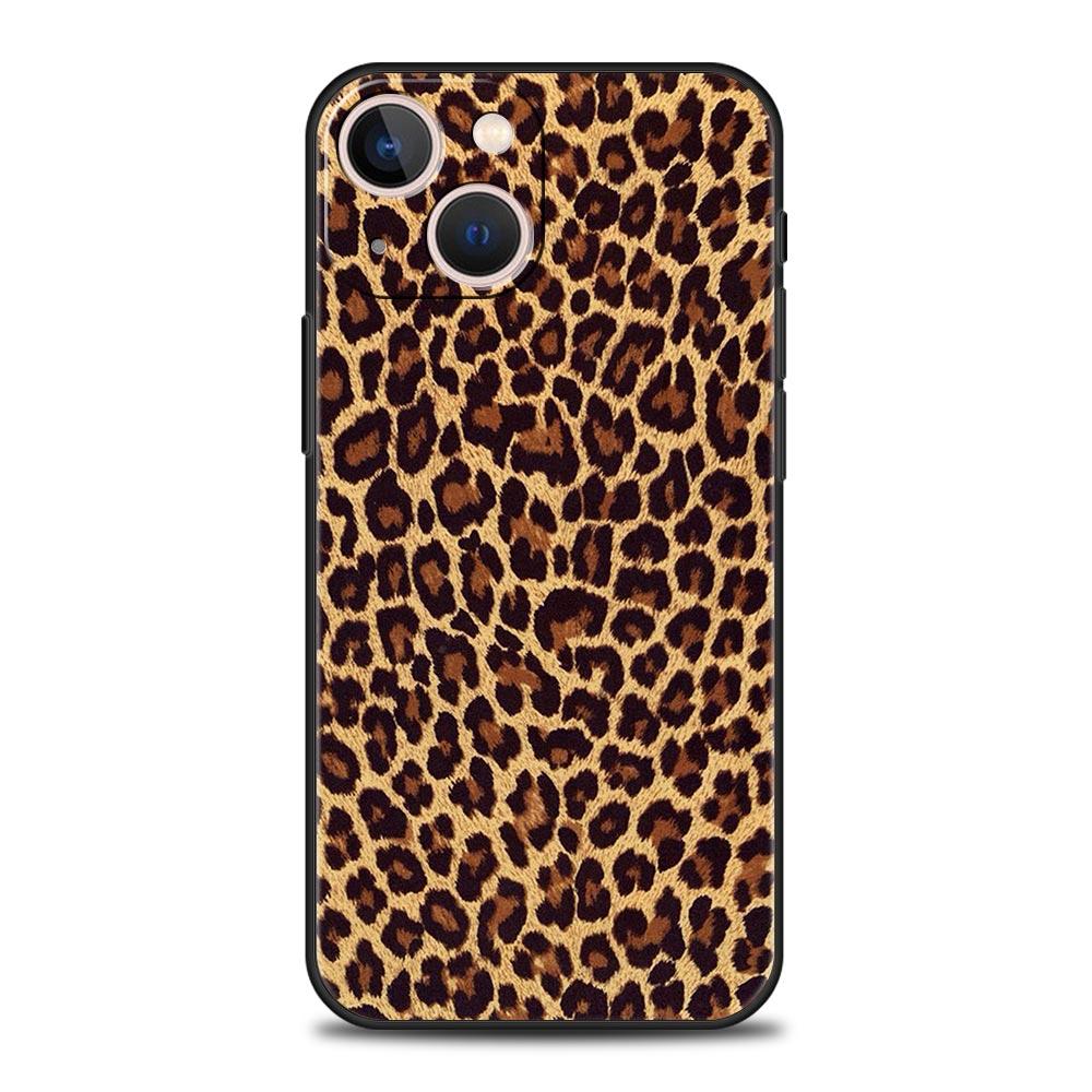 Modny tygrysi leopardzi wzór kwiatowy na iPhone 11 12 13 15 14 Pro Max etui na telefon X XR XS 7 8 Plus SE 2020 luksusowy pokrowiec Funda