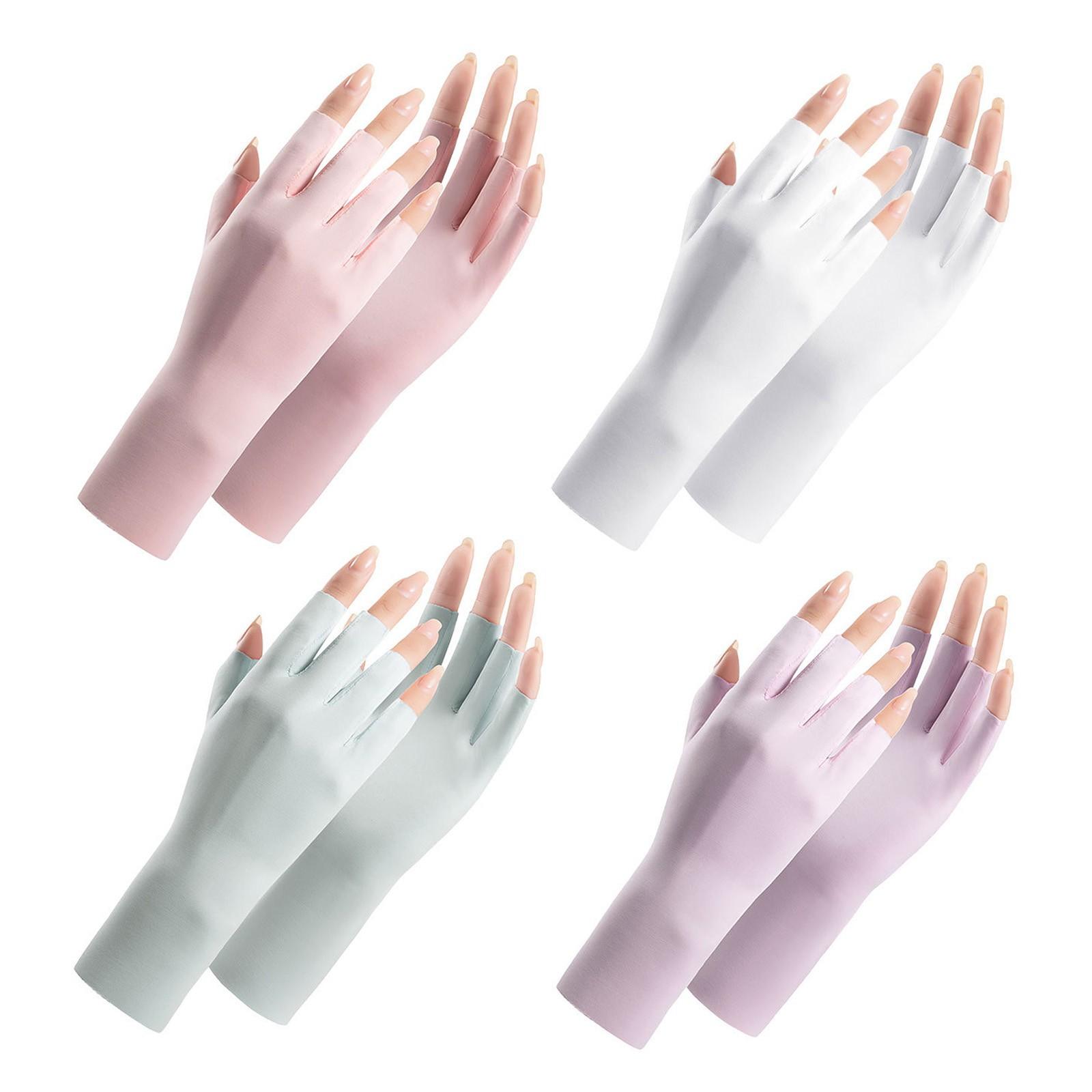 

4 шт. Перчатки Ice Silk, тонкие дышащие летние перчатки с полупальцами, против мозолей One Size