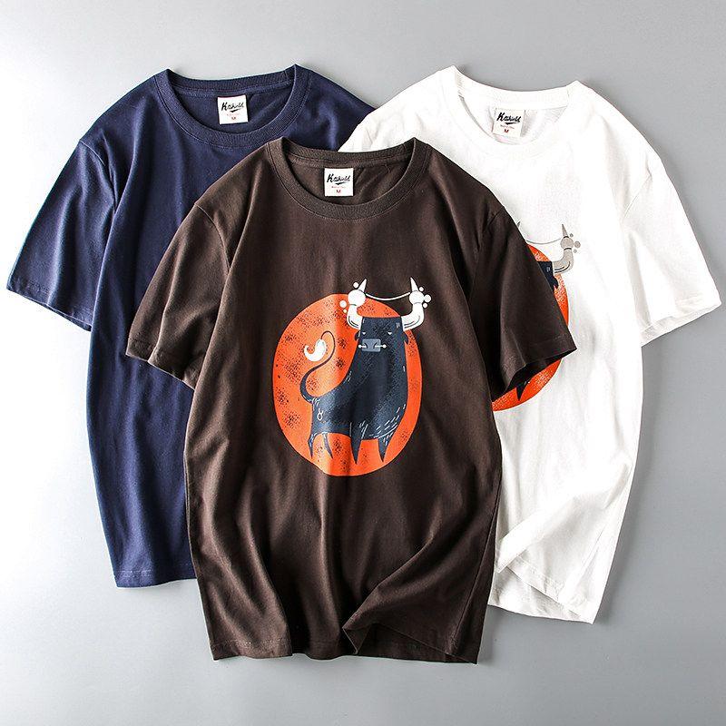 Foreign Trade Tail Order Cut Label Ins Export Retro Half Sleeve T-shirt