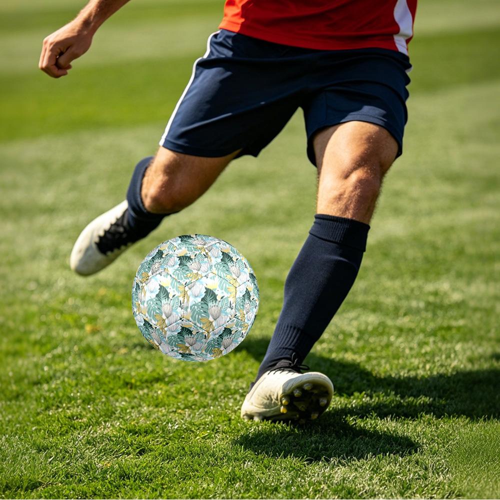 1pc Tropical Floral Size 5 Soccer Ball Professional Match Training Football Indoor &Outdoor Sports Ball Lightweight Durable C65183
