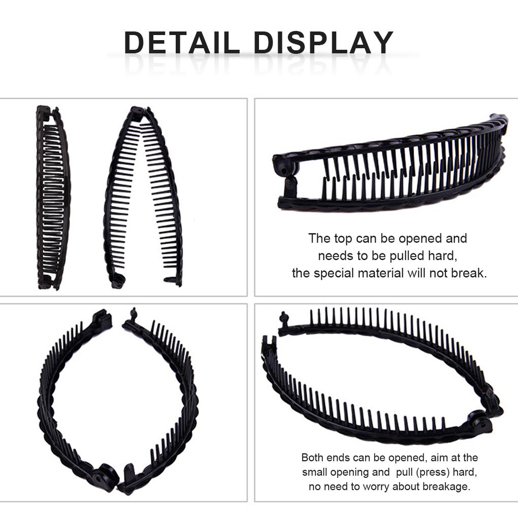 Hair Claws Female Headdress Bridal Wedding Hairpin Girls Barrettes Curved Style Tool Banana Clips for Women Lady Adults Teens