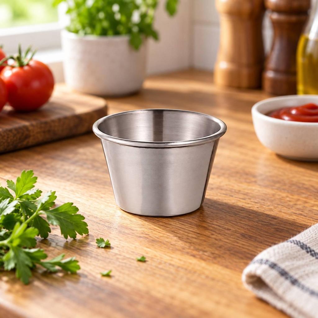 Open-Top Sauce Cup Compact Ramekins Sturdy for Entertaining