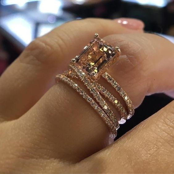 Trendy Fashionable Jewelry Finger Ring Graceful Crystal Stone Rhinestones Finger Ring Women Accessories Bride Wedding Occasion Party Event Bridal