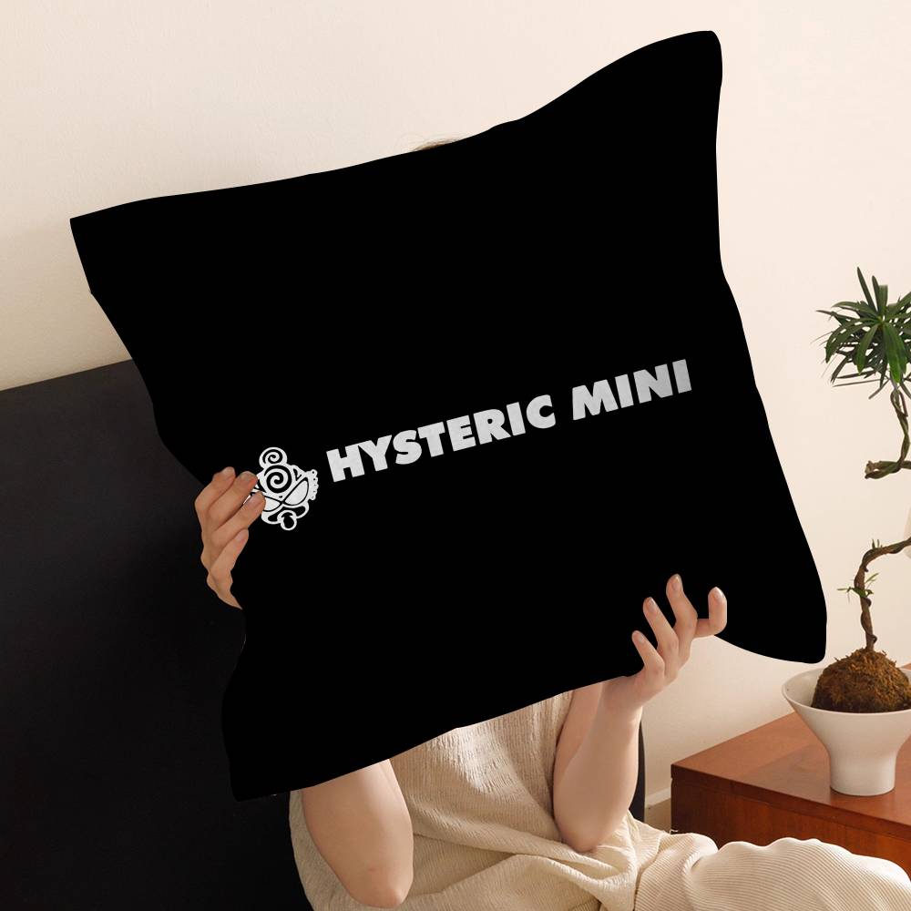 Japan brand H-Hysteric M-Mini logo Pillow Covers Cartoon Sofa Decorative Home Double-sided Printing Cute Cushion Cover