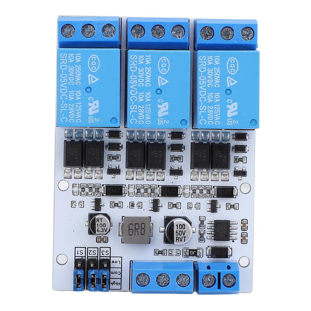 GPIO Relay Module 3 Channel Over Current Guard Adjustable Relay Module with Optocoupler Isolation