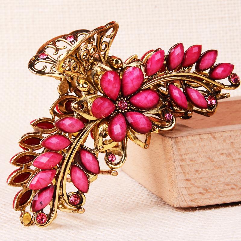 1 pz Accessori per capelli vintage, fermaglio per capelli a coda di cavallo, fermaglio con impugnatura grande