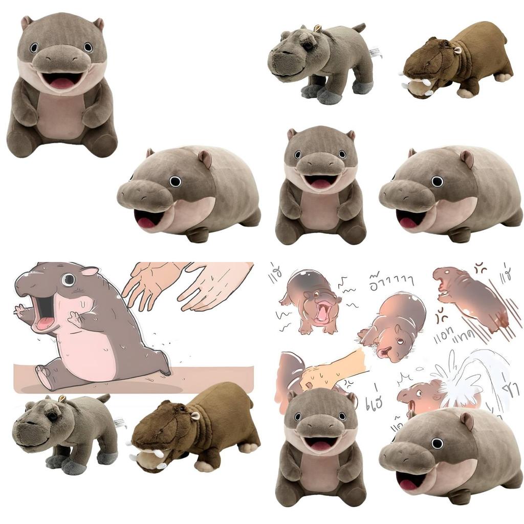 Adorable Moo Deng Plush Hippo Stuffed Animal Soft Toy For Kids And Collectors