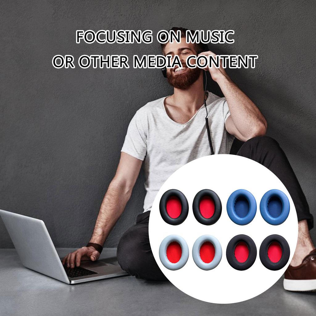 Professional Earpads Ear Cushions Replacement for 1MORE SonoFlow Headphones Soft Protein Noise Isolation Foam Ear Pad