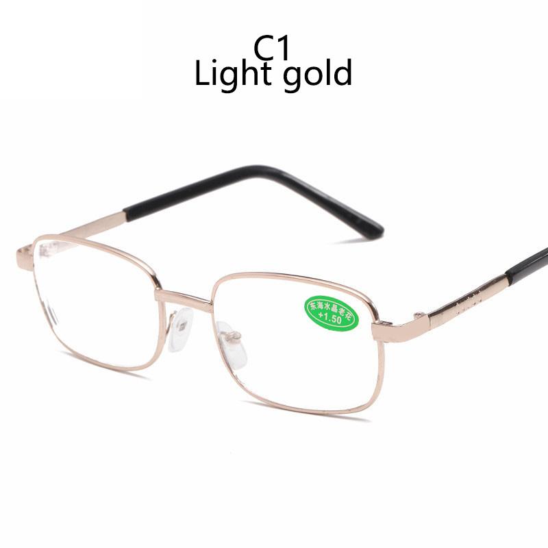 Metallic Aspherical Glasses Lenses Presbyopic Eyewear Unisex Reading Eyeglasses +1 0+2 0+3 0+4 0 Donghai Crystal