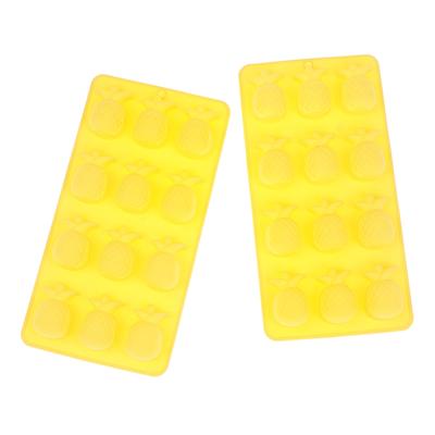 12 Delikli Ananas Silikon Kalıp Kendin Yap Buz Küpü Yapıcı Buz Kalıbı Çikolata Kek Kurabiye Mus Muffin Pişirme Kalıpları Mum Sabun Kalıbı