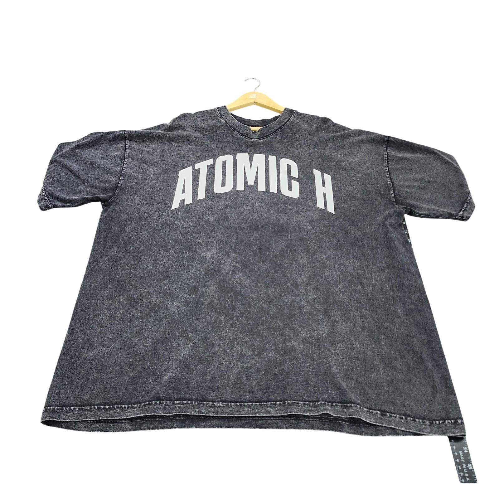 Atomic H Shirt Mens 3XL Gray Screwston Skull Graphic Tee Streetwear Top Unisex T-Shirt XXXL