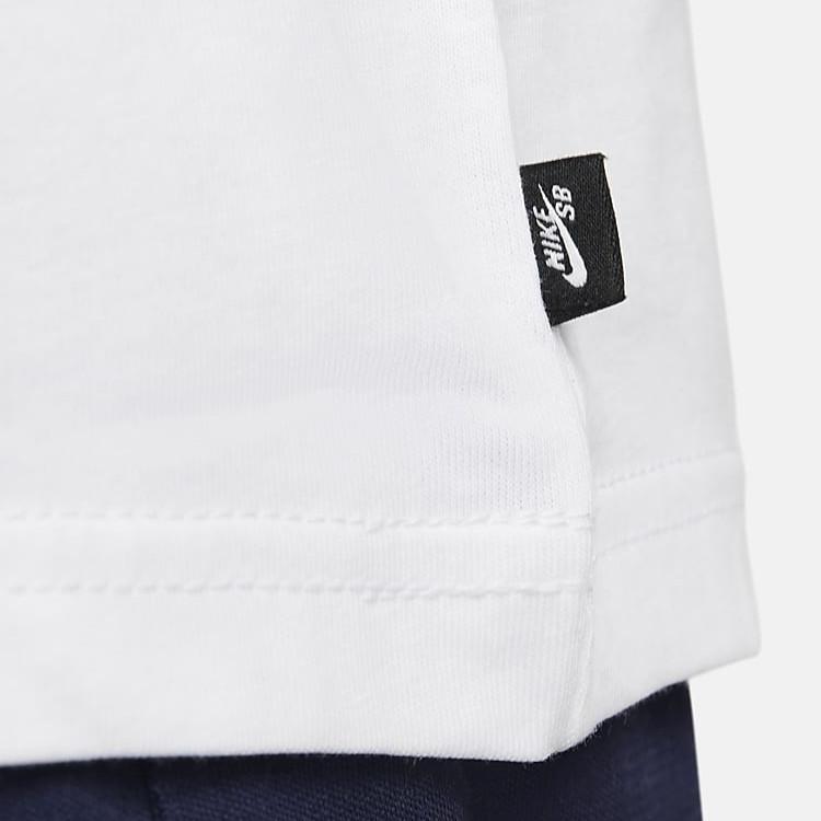Nike SB Series Solid Floral Print Crew Neck Short Sleeve T-Shirt Men Tops White DQ1847-100